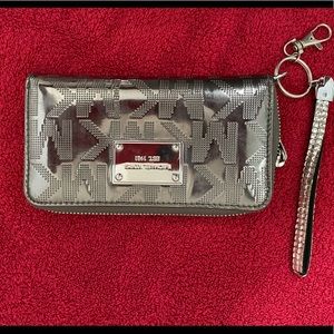 Michael Kors silver wristlet